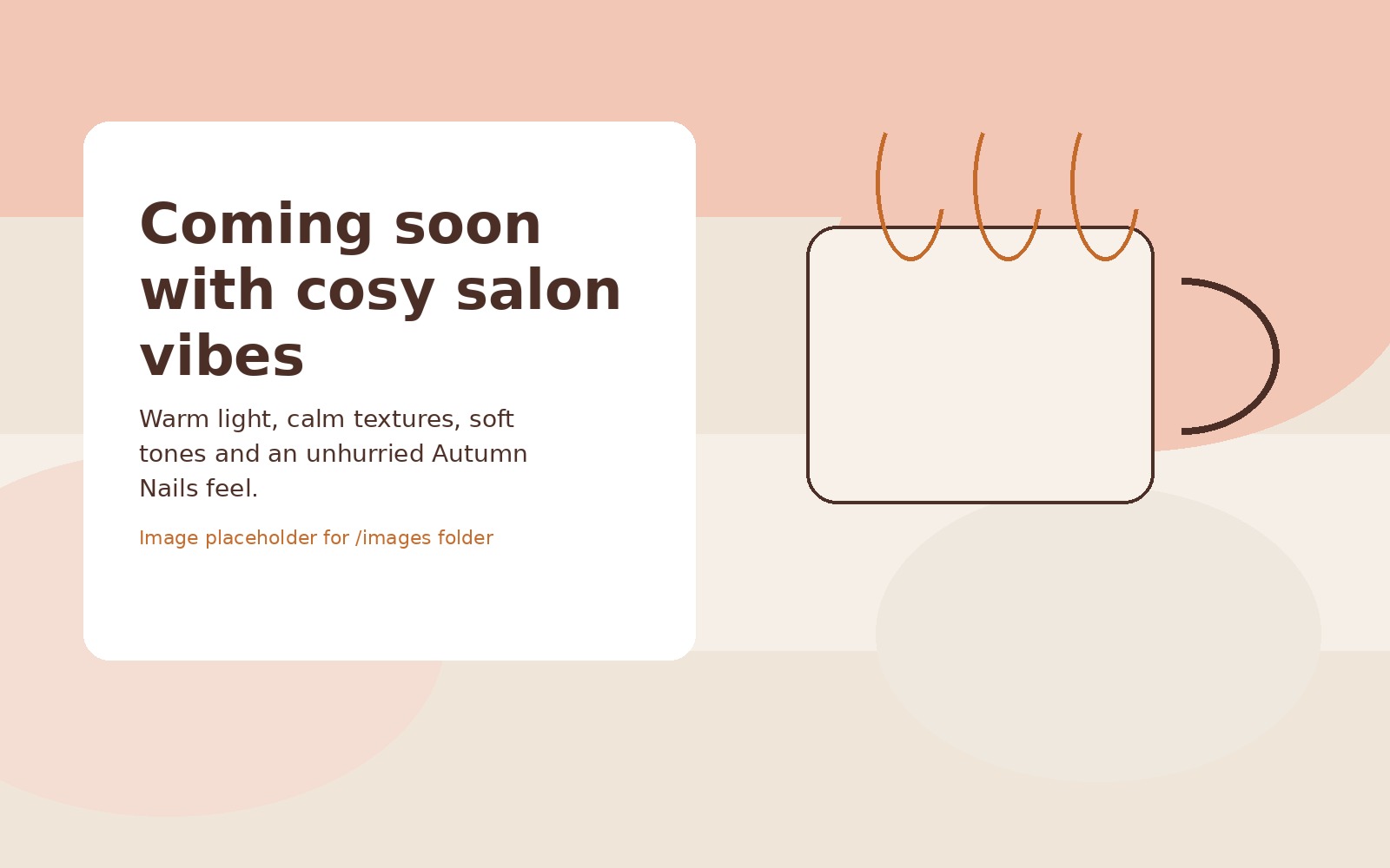 Cozy Autumn Nails placeholder image showing the future visual style of the brand